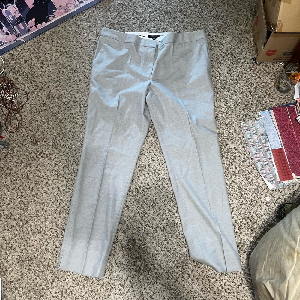 Ann Taylor Gray Dress Pants Flat Front